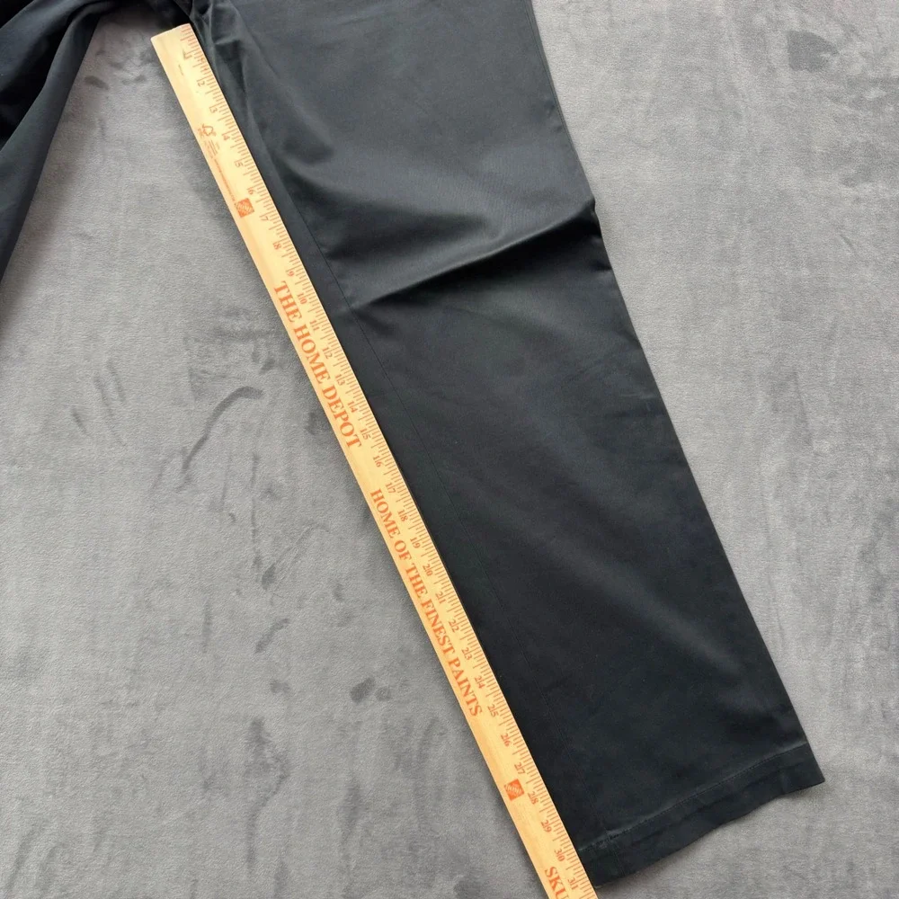 Banana Republic Aiden Slim Fit Chinos Mens 35x32 Black Flat Front Dress Pants